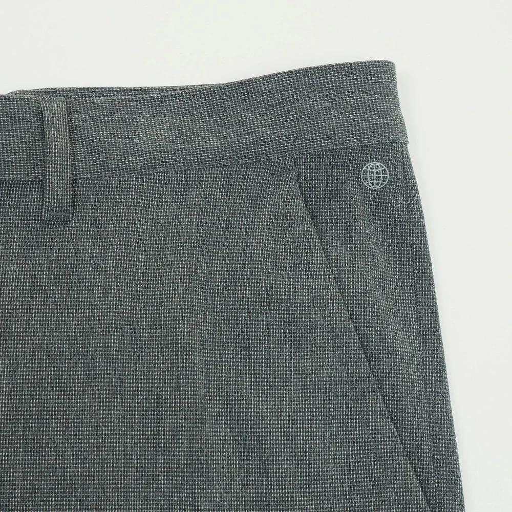 Adidas Golf Crosshatch Shorts Mens 38 Gray Flat Performance Stretch Tech Blend